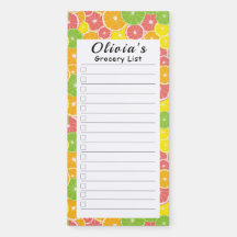 Fatias de Notepad Magnético de Padrão Laranja Sem 