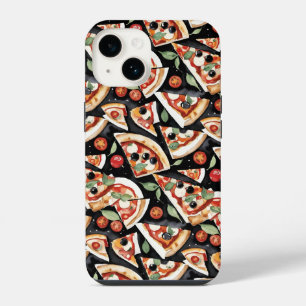 Fatias de Pizza Abstratas em um Fundo Preto