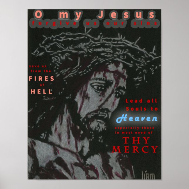 Fatima Prayer Poster (Frente)