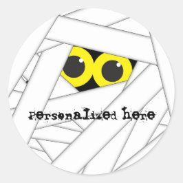 Fato de Múmia Halloween Adesivo Personalizado Fest