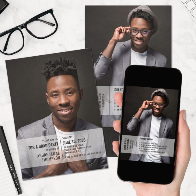 Fatos divertidos 2 anúncio da graduação em fotos (Criador carregado)