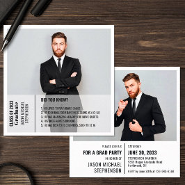 Fatos divertidos 2 anúncio da graduação moderna em