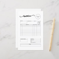 Fatura de materiais para pequenas empresas