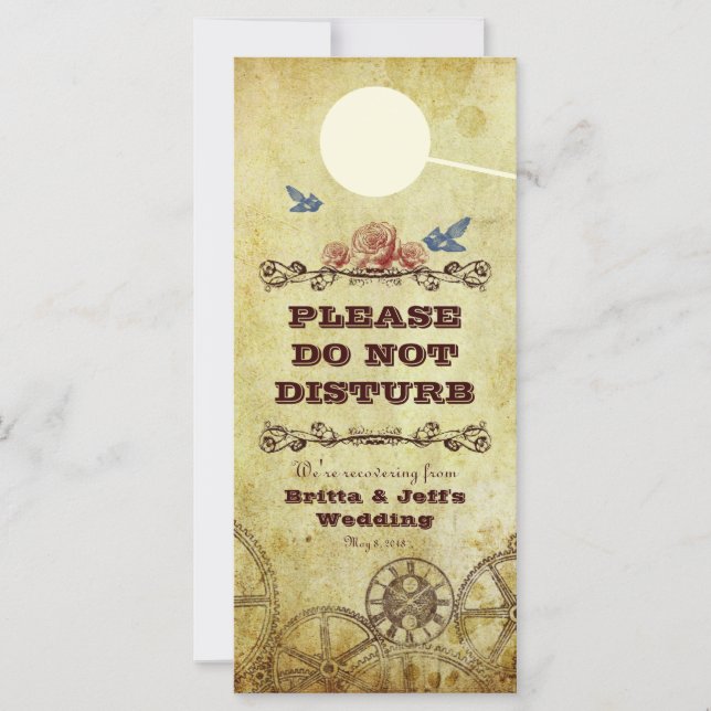 Faux Antique Dourado Casamento Vitoriano Steampunk (Frente)