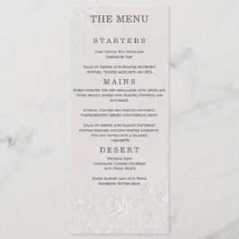 Faux Blind Embossed Arch Wedding Menu Card