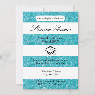 Faux Blue Glitter Stripe - Anúncio de Formando