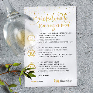 Faux Dourado Bachelorette Scavenger Hunt
