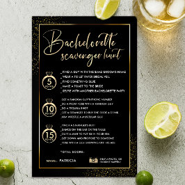 Faux Dourado Frame Bachelorette Scavenger Hunt