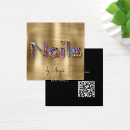 Faux Dourado w Jewel tons Nail Artist Cartão de vi