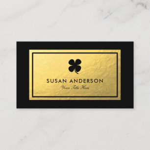 Faux Gold Foil - Cartão de visita do logotipo Bla