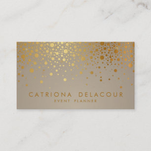 Faux Gold Foil Confetti Cartão de visita