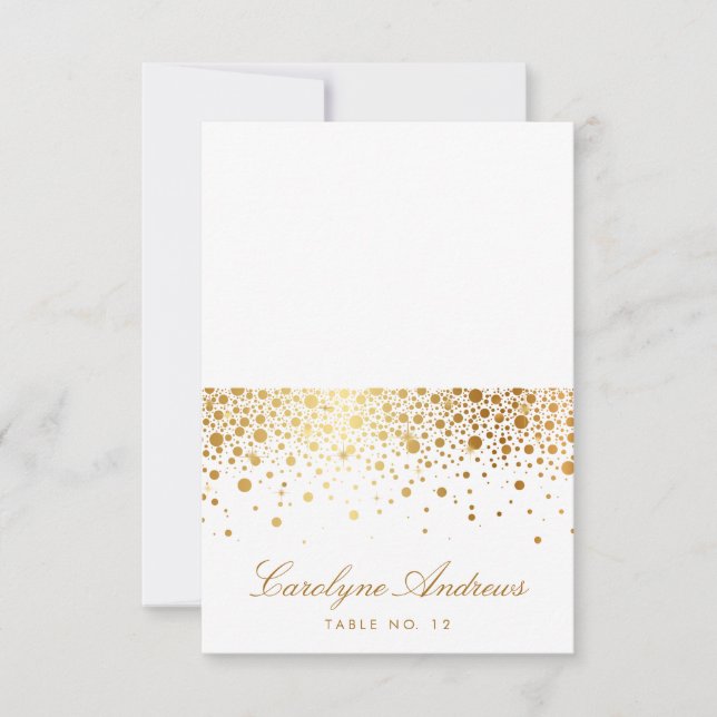 Faux Gold Foil Confetti Pontos Elegíveis Cartão II (Frente)