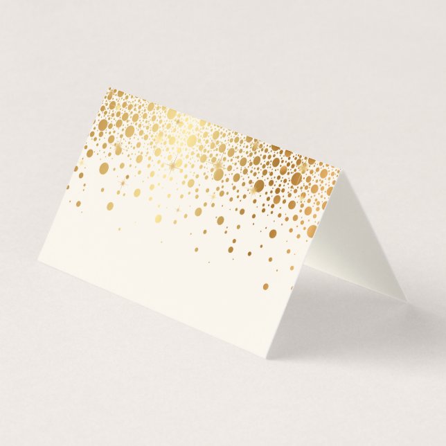 Faux Gold Foil Confetti Pontos | Ivory Vintage (Frente)