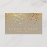 Faux Gold Foil Confetti Pontos Modernos Cartão de<br><div class="desc">Gold Foil Confetti Pontos Modernos Cartão de visita</div>