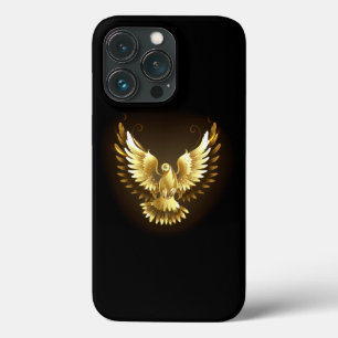 Faux Gold Foil Peace Dove em Preto