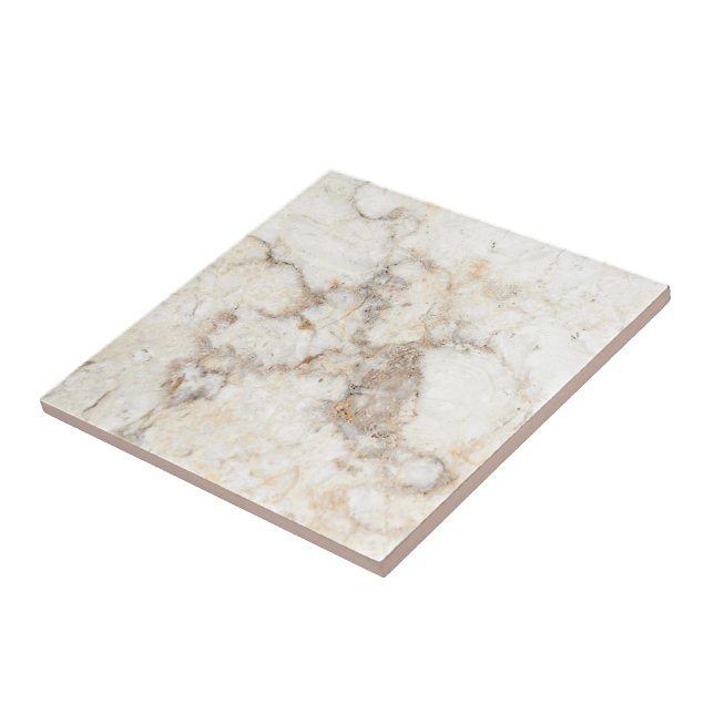 Faux Ivory White Marble Stone Azulejo Cerâmico (Lateral)