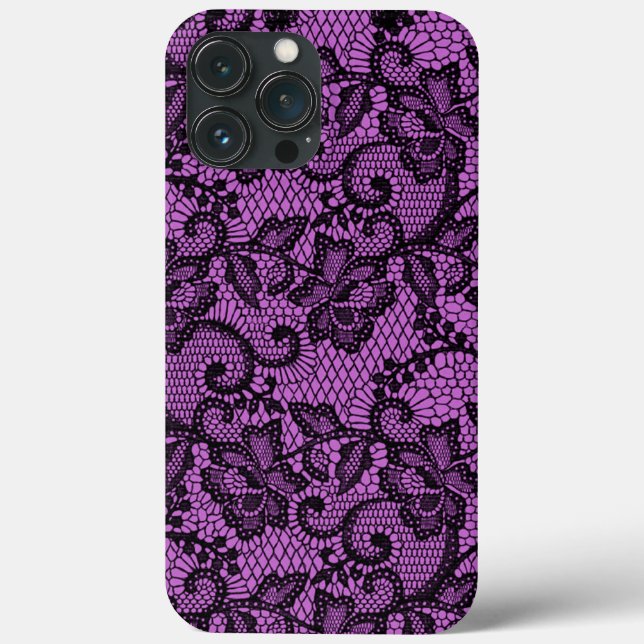 Faux Lace Rosa E Preto (Verso)