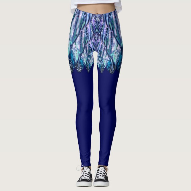 Faux Mini Feather Skirt Leggings Funny (Frente)