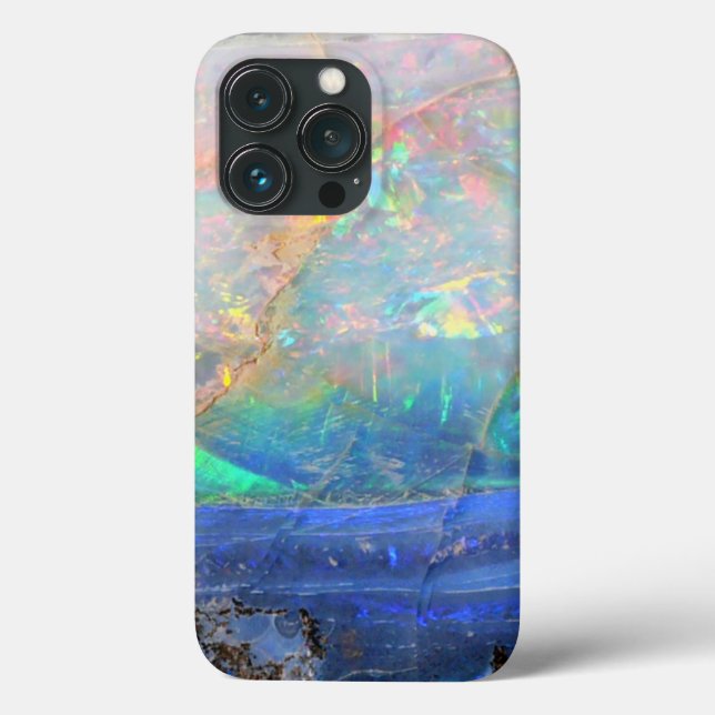 Faux opal gemstone mineral bling bokeh hipster (Verso)