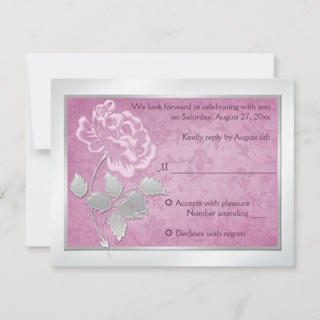 FAUX - Peony Rosa Emboscada na Placa de Resposta P (Frente)