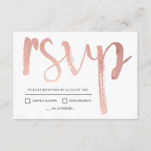 Faux Rosa Gold Foil RSVP