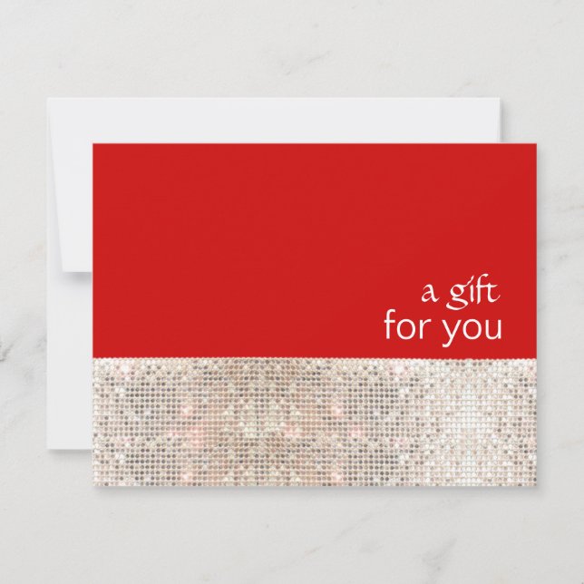 FAUX Silver Sequins Salon Holiday Certificado (Frente)