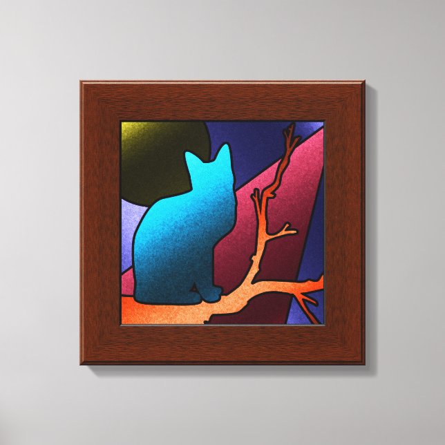 Faux Stainha Glass Window Canvas Wall Art (Frente)
