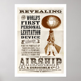 Faux Victorian Airship & Dirigible Co poster