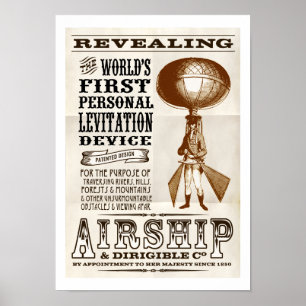 Faux Victorian Airship & Dirigible Co poster