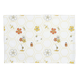 Favo de Mel Desenhado à Mão e Abelha 