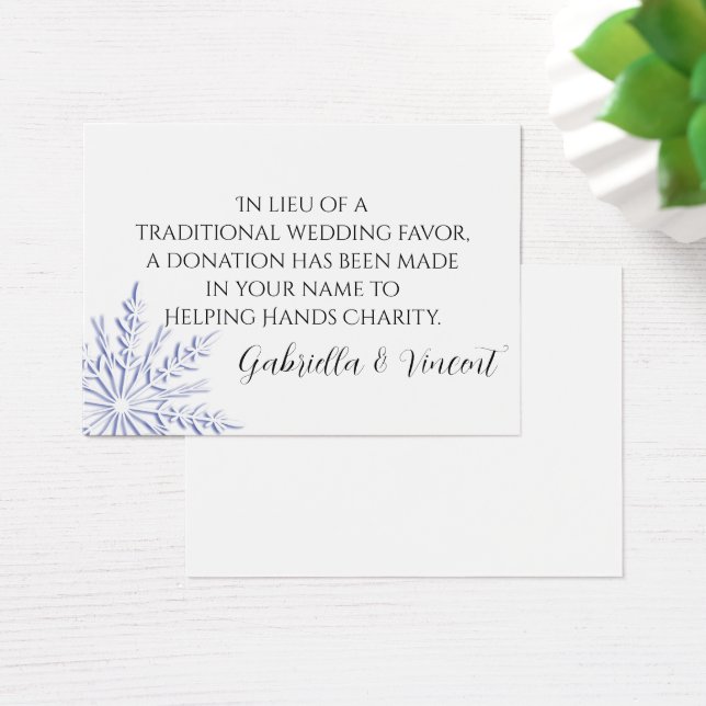 Favor de Caridade do Casamento no inverno Blue Sno (Mesa)