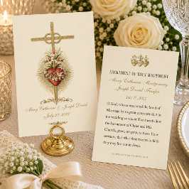Favor de casamento católico Coração Imaculado de M