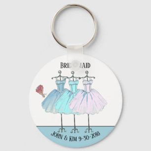 Favor de casamento de Bridesmaid chaveiro