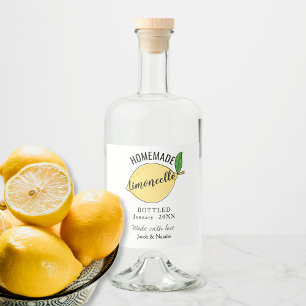 favor de casamento de limoncello caseiro