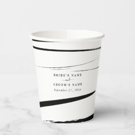 Favor de Casamento do Abstrato Branco Negro Modern