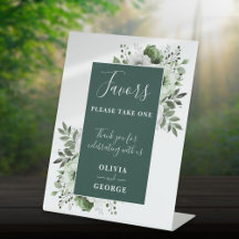 Favor de casamento floral elegante esmeralda verde