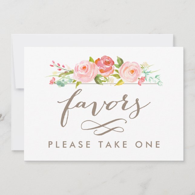 Favor de casamento no Rose Garden Por favor, leve  (Frente)