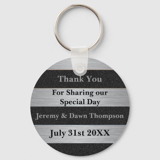 Favor de Casamento Obrigado Chaveiro (Frente)