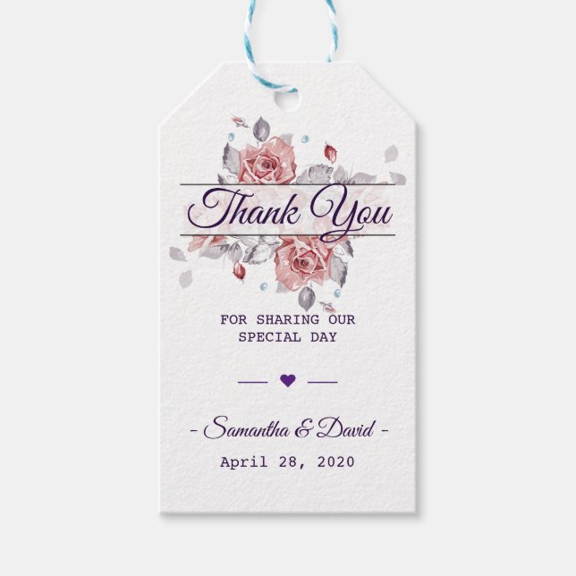 Favor De Casamento Obrigado Dando Etiquetas De Pre (Frente)