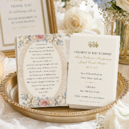 Favor de casamento Oração de casamento Lembrança 