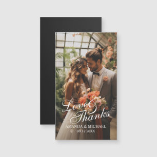 Favor de casamento personalizado com foto 'Amor e 