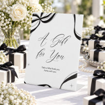 Favor de Chuva de Noiva Pérola com Fita Preta Eleg