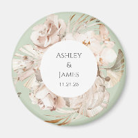 Favor de íman de casamento do jardim floral de cas
