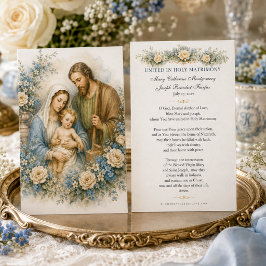 Favor de Oração Floral da Sagrada Família para Cas