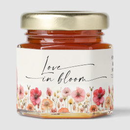 Favor de Pote de Mel para Chá de Noiva Love in Blo