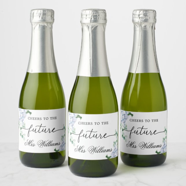 Favor de Vinho Espumante para Chá de Noiva Hortêns (Garrafas)