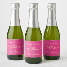 Favor de Vinho Espumante Rosa Quente Dourado para