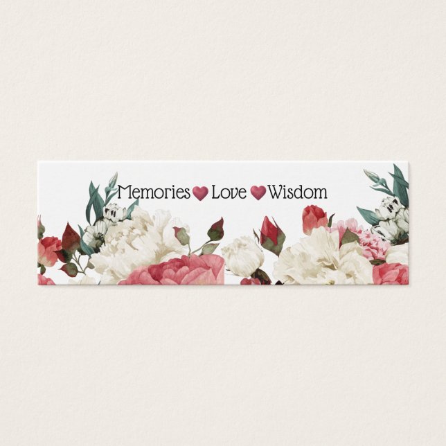 Favor do Casamento Floral de Primavera de Peonia R (Frente)