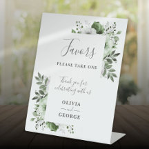 Favor Do Casamento Floral Do País Elegante Verde O