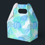Favor do Partido Box-Seashells Caixa de Impressão<br><div class="desc">Caixa de favores de festas mostrada em uma adorável design de impressão. Personalize este item ou comprar como está. Imagem do stock freepik.com</div>